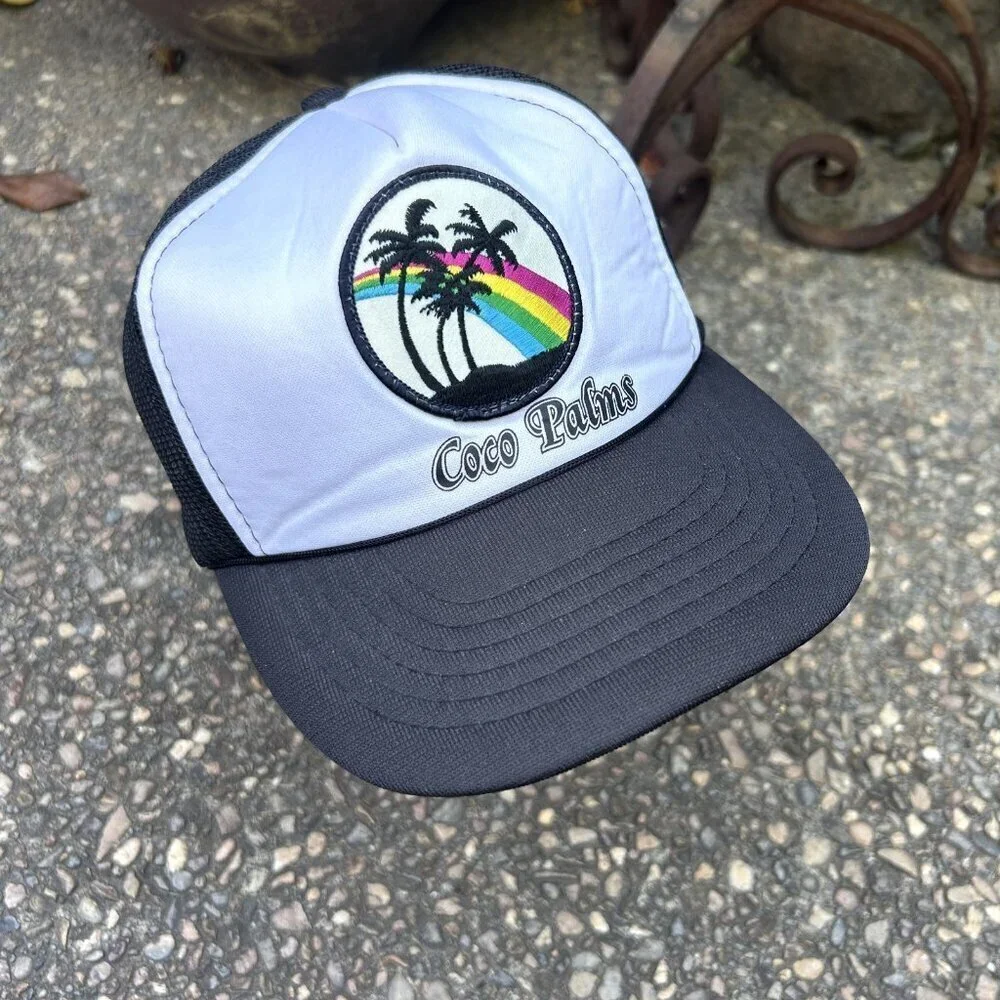 Coco Palms Vintage Mesh Back Snapback Trucker Hat